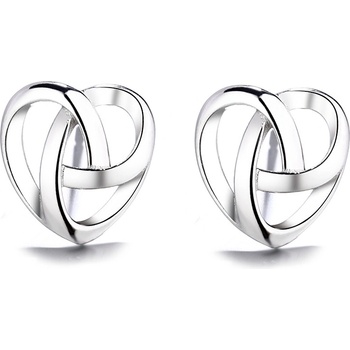 DELIS Обеци "Сърце", сребро 925, jw803, с родиево покритие (jw803)
