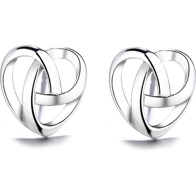 DELIS Обеци "Сърце", сребро 925, jw803, с родиево покритие (jw803)