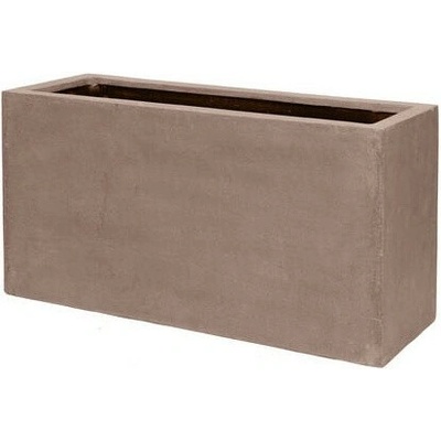 Pottery Pots květináč obdélníkový Jort S, Taupe béžová taupe, Natural, kompozit Fiberstone, d 80 x š 30 x 40 cm