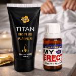  Titan Gel за уголемяване + MyErect таблетки за ерекция