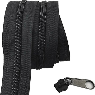 Zip spirálový černý 5 mm metráž