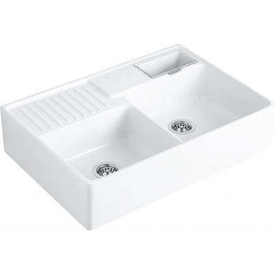 Villeroy & Boch Double-bowl sink Stone white