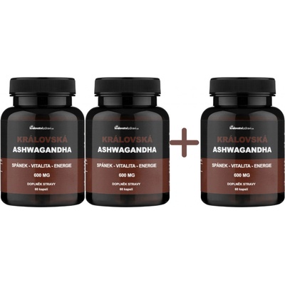 Kralovstvizdravi.cz Královská Ashwagandha 600 mg extrakt z Ašvagandy s 5 % withanolidů 3 x 60 kapslí