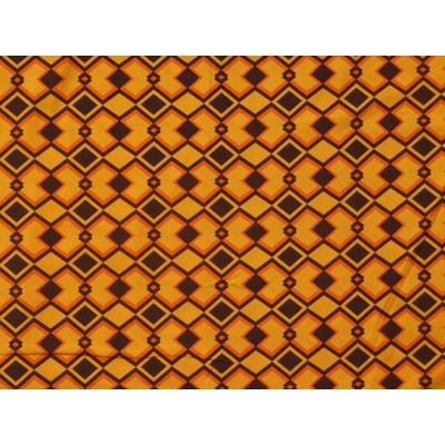 oranžový viskózový úplet 2847 geometrický vzor