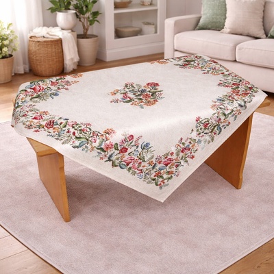 Evenit Gobelínový obrus 032C čarovná záhrada viacfarebná Bavlna/polyester 100x100 cm