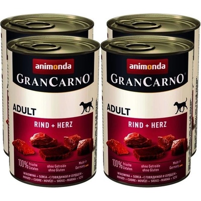 Animonda Gran Carno Original Adult hovězí a srdce 4 x 400 g