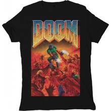CurePink: pánské tričko Doom: Classic Box Art černé