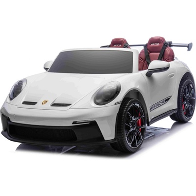 Porsche 911 GT3 24V 4x4 Двуместна Акумулаторна Кола, Бяла, Литиева Батерия, 4x200W Мотора, 2.4 GHz Дистанционно и LED Светлини (59665896)
