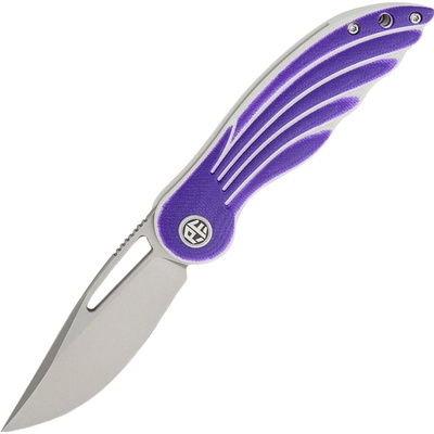 Petrified Fish PFE06 Nightingale Sand blasting 14C28N Purple G10 PFE06PP
