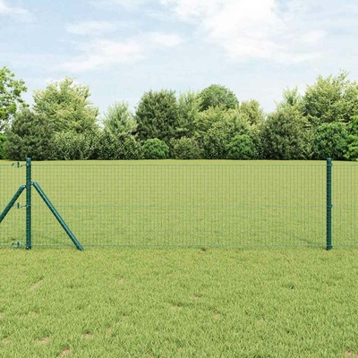 vidaXL Zemní upevnění svařované drátěné ploty 50 x 0,8 m Zelená