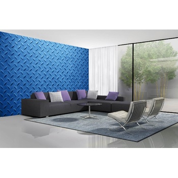 DIMEX ART s. r. o Самозалепваща се флизелинова фототапета син метален фон 375 x 250 см