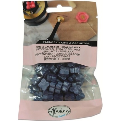Aladine Pečetní vosk granulovaný gris bleu nacré perleťový šedomodrý – Zboží Dáma