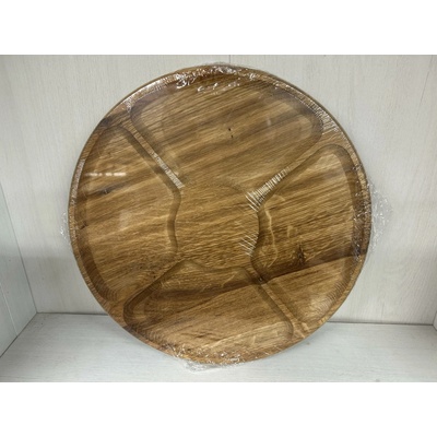 Dřevotéka Dubový servírovací tác 4 místa 33x33 cm