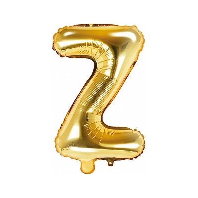PartyDeco Foliové písmeno Z zlaté 35 cm