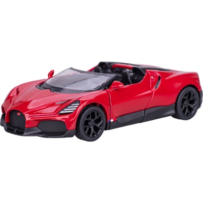 Kinsmart Bugatti Mistral 13cmkov zpětný chod Barva: Červená 1:36