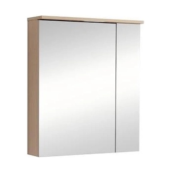 Image 1 of Inter Ceramic Огледален шкаф за баня AMO-60 6018-60, Inter Ceramic, с LED осветление, PVC, 60х70х17см (6018-60)