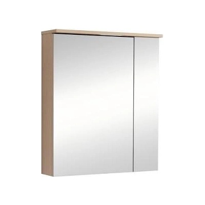 Inter Ceramic Огледален шкаф за баня AMO-60 6018-60, Inter Ceramic, с LED осветление, PVC, 60х70х17см (6018-60)