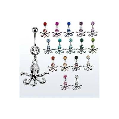 Piercingate piercing do pupíku chobotnice PBV00549 čirá