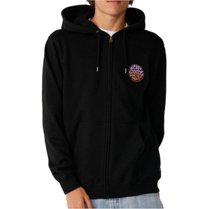Rip Curl Мъжко яке за тренировка Rip Curl Wettie Passage Icon Zip Thru Hoodie - Black (017-3965-0611)