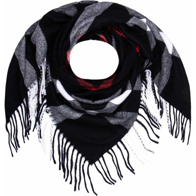 Biju dámský hřejivý šátek květinový černý 7200802-1 – Zboží Mobilmania