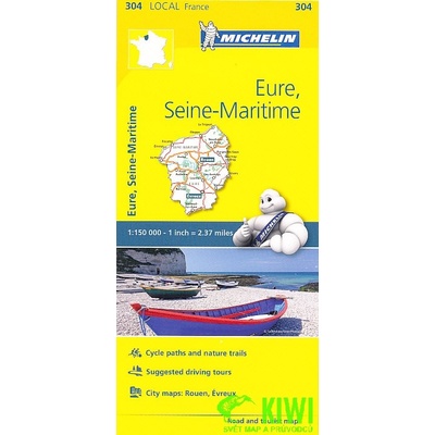 Michelin mapa Eure,Seine-Maritime 1:150 t.