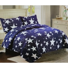 Sofy přehoz na postel Modré hvězdy 200 x 240 cm