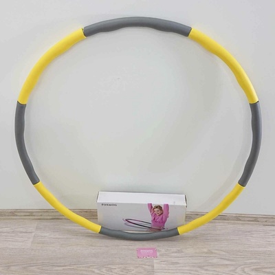 Bydlení M.S. Masážní obruč Hula hop žluto-šedá, 75 - 95 cm