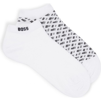Boss Чорапи Boss Mens BOSS Bodywear 2-Pack Ankle Socks with Logo Detail - White 100