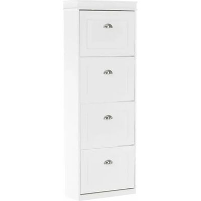 Шкаф за обувки четворка Sеber type 3 53.5x24x152 cm Бял