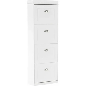  Шкаф за обувки четворка Sеber type 3 53.5x24x152 cm Бял