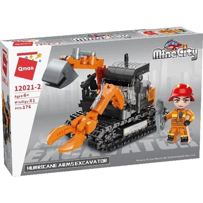 Qman Конструктор, Qman, MineCity, Спасителен багер, 176 части (Q12021-2)