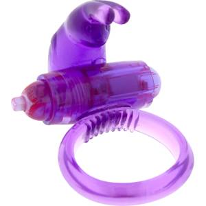 Seven Creations Rabbit Vibrating Cockring Purple