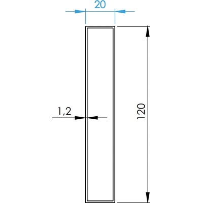 Hliníková plotová výplň 20x120x1,2 – 5x2 m – Antracit RAL 7016