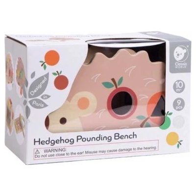 Classic World Дървена детска игра сортер с ксилофон - Таралеж - Classic World (CW20137)