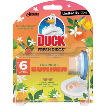 Duck Fresh Discs Tropical Summer Toaletný gél pre hygienickú čistotu a sviežosť vašej toalety 36 ml