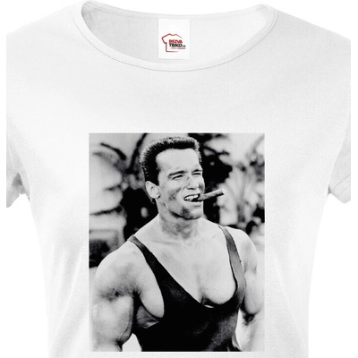 Canvas Bezvatriko cz 1639 Dámské tričko Arnold Schwarzenegger Bílá – Zboží Dáma