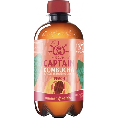 Captain Kombucha Kombucha bio broskev 400 ml