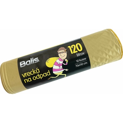 BALIS Vrecia na odpad 40µm 120l 10ks žlté
