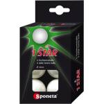 Sponeta Топчета за тенис на маса Sponeta 1* (6 бр) бели