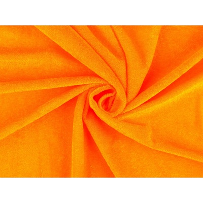 Prima-obchod Elastický samet Panné pololesklý, barva 4 oranžová
