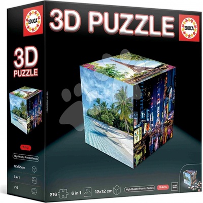 Educa 3D Puzzle cestovatelské Cube Travel 216 ks