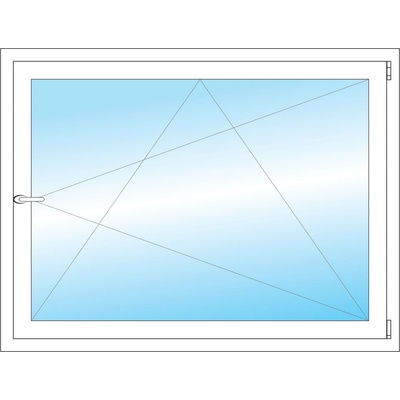 Okna Hned Plastové okno 1250 x 950 mm bílé otevíravé a sklopné pravé