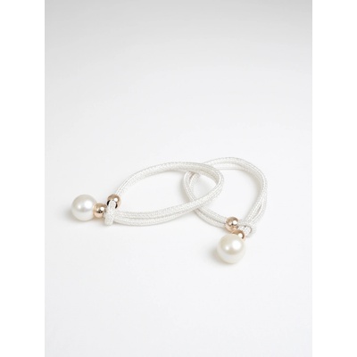 MKLuzkoviny.cz Stahovací spona na závěsy Lucia (2ks) - bílá – Sleviste.cz