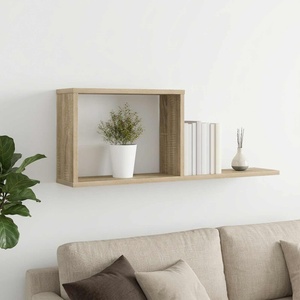 vidaXL Плаващи рафтове Дъб сонома 80 x 15 x 30 см Инженерна дървесина (8012320)