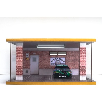 PN Racing Route66 1/28 Scale Realistic Car Garage 2 Parking Space
