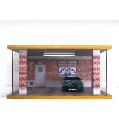PN Racing Route66 1/28 Scale Realistic Car Garage 2 Parking Space