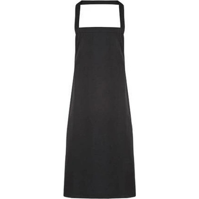 Premier Workwear Zástěra s laclem z biobavlny bez kapsy PR102 Black 60x87cm