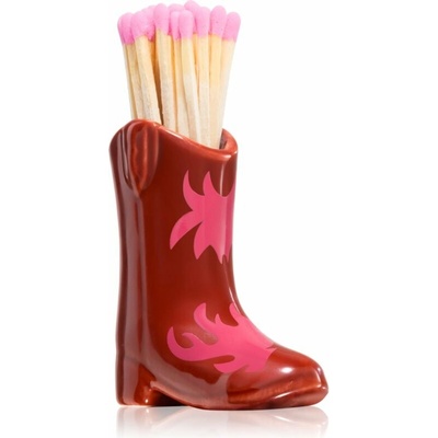 Paddywax Cowboy Boot Match Holder zápalky Red & Pink Flame 25 ks