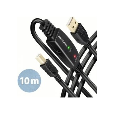 AXAGON USB-A USB Cable - USB-B 10 m Black (ADR-210B)