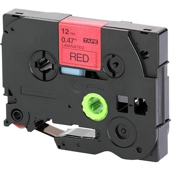 HARAHU Съвместима лента Brother TZe - 431 / TZ - 431 - 12mm x 8m - черен печат / червен фон KP36519 (TZ-431)